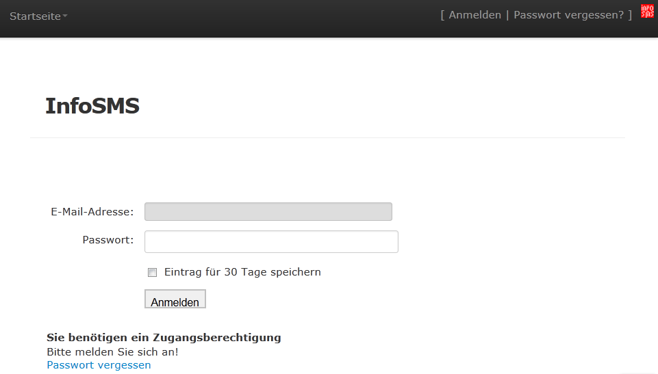 Login-Seite